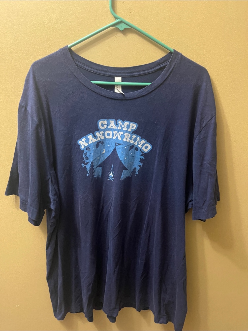 Bella Canvas Navy Camp NaNoWriMo Graphic Short Sleeve Tee